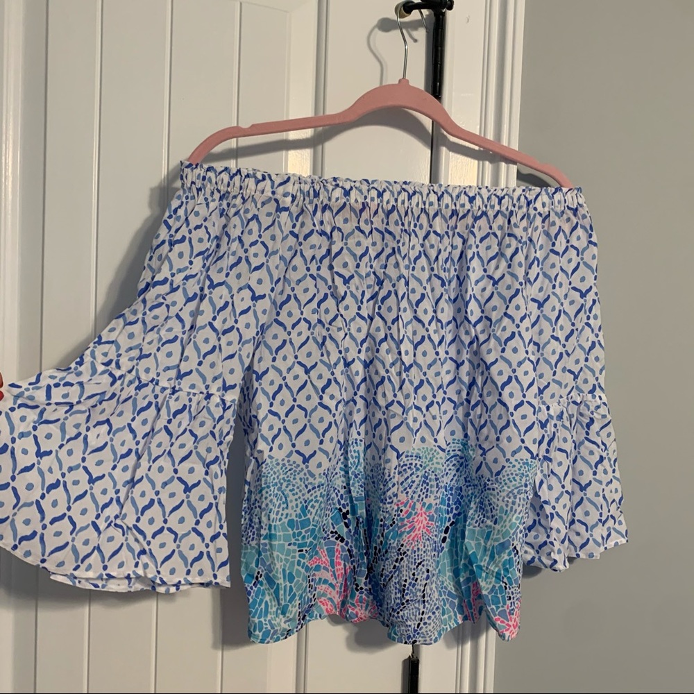 Lilly Pulitzer printed off-the-shoulder top - size XXS